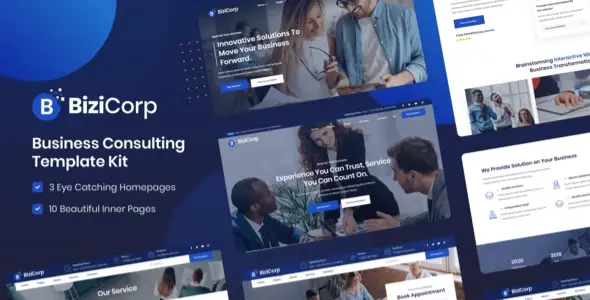 BiziCorp – Business Consulting Elementor Template Kit